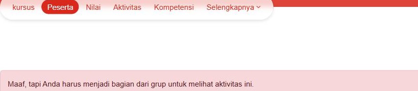 Pesan “Anda harus menjadi bagian dari grup untuk melihat aktivitas ini”